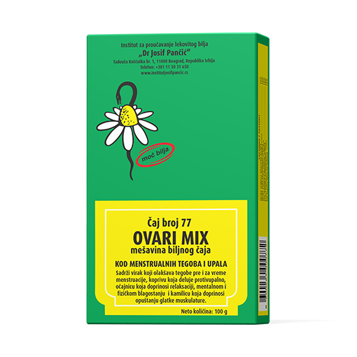 OVARI MIX – mešavina biljnog čaja kod menstrualnih tegoba i upala (Čaj broj 77)